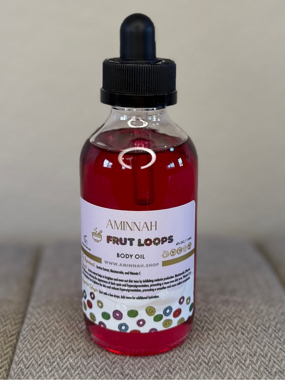 AMINNAH Fruit Loops Body Oil, 4fl oz - Picture 9 of 9